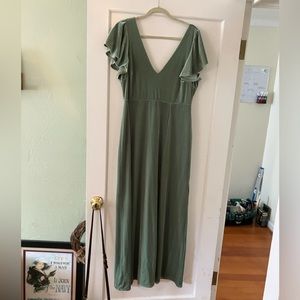 Birdy Grey - XL Hannah Velvet Dress - Dark Sage
